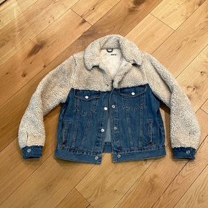 Shearling jean jacket